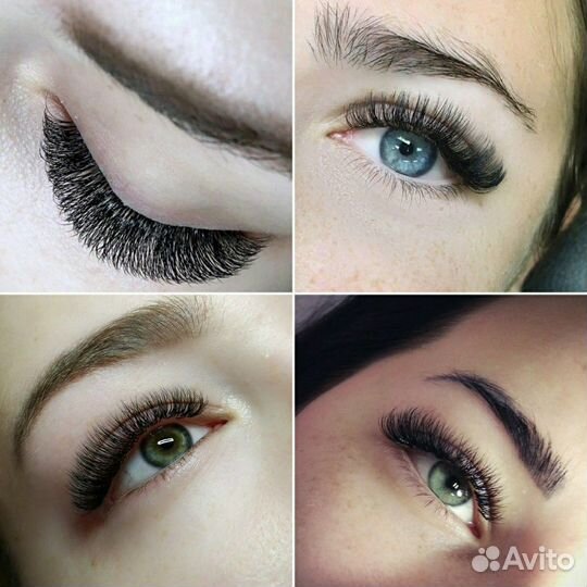 Наращивание, ботокс+ламинирование ресниц