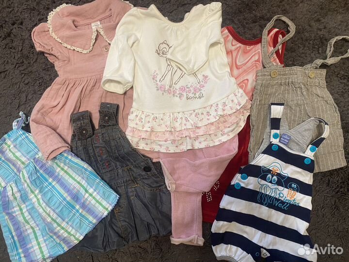 Вещи пакетом на девочку от 0 (56,62,68,74,80)