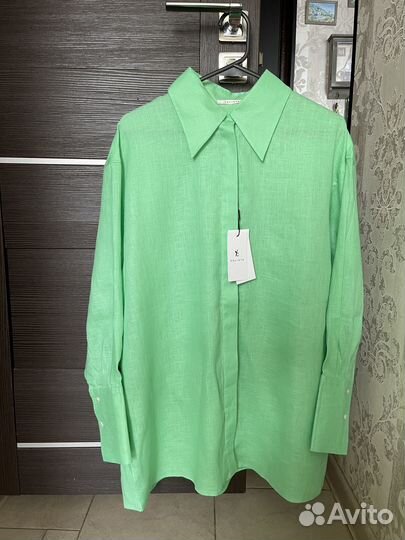 Льняная рубашка женская новая