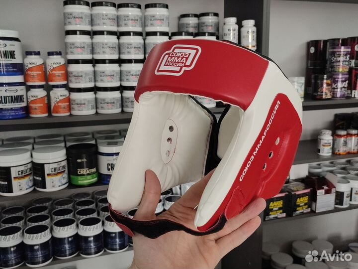 Шлем Союз Синий/Красный Бокс мма