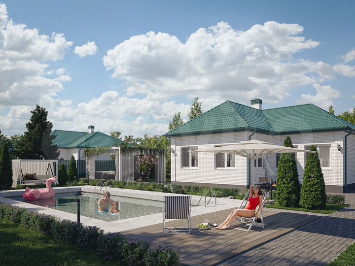 Коттедж 104,4 м² на участке 7 сот.