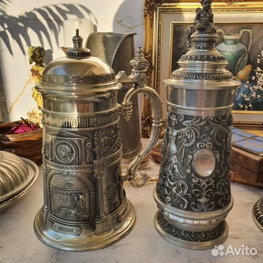 Большая коллекция пивных кружек