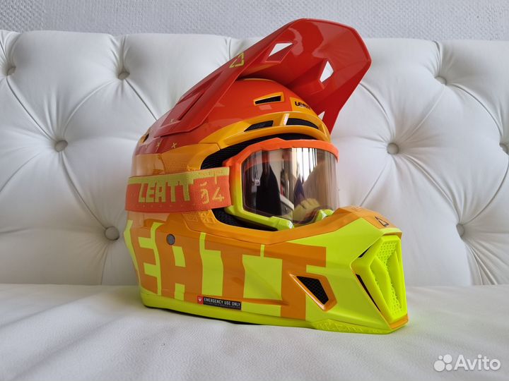 Лимонный Шлем Leatt Moto 7.5 V23 Helmet Kit Citrus