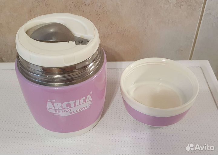 Термос вакуумный для обедов 380 мл. Б/У