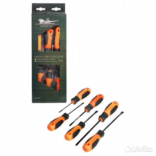 Набор отверток 6 предметов (sl4*0.8*100мм,sl5.5*1*