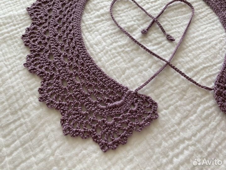 Воротник вязаный съемный
