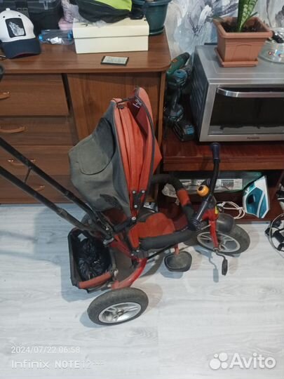 Детский велосипед с родительской ручкой бу