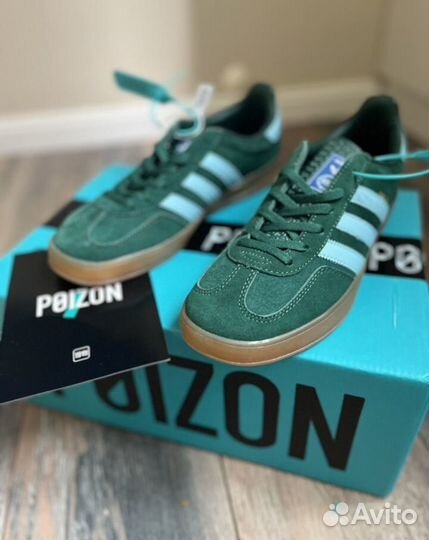 Кеды Adidas Gazelle Indoor Green Оригинал (Poizon)