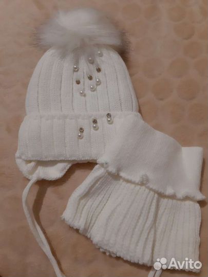 Новый комплект шапка, шарф