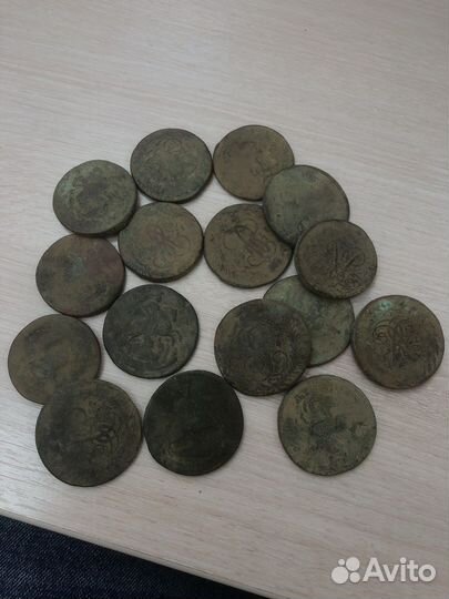 Кошелек 2 копейки Елизаветы и Екатерины 2