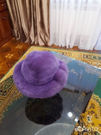 Шляпа женская сиреневая норка