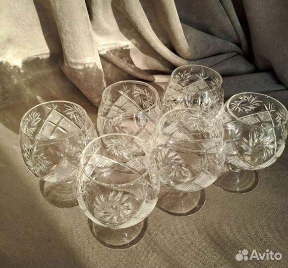 Бокалы коньячные хрусталь Неман