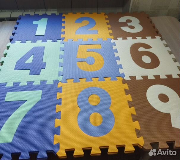 Коврик детский пазл с цифрами