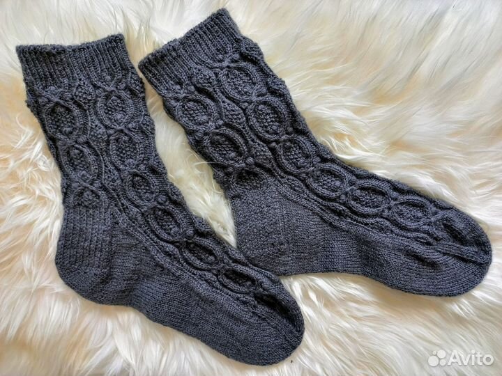 Носки мужские 43 размера шерстяные ручной вязки