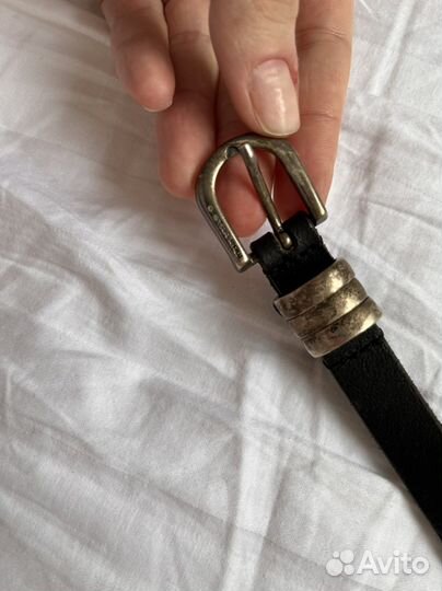 Ремень кожаный тонкий