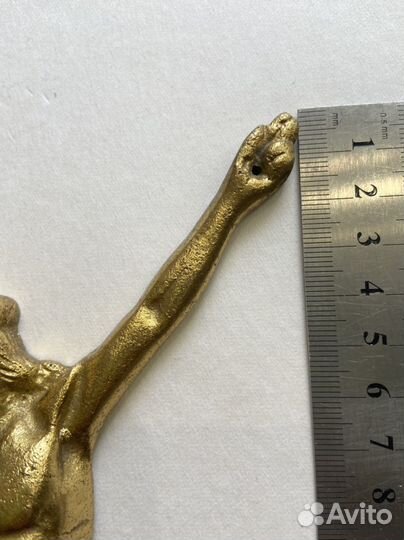 Старинное бронзовое распятие 21,5 см Иисус