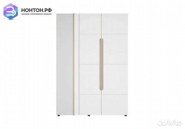 Шкаф для угла Палермо-3 ясень шимо светлый / белый