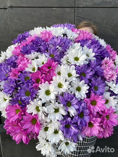 Хризантема (ромашки) цветы букет доставка