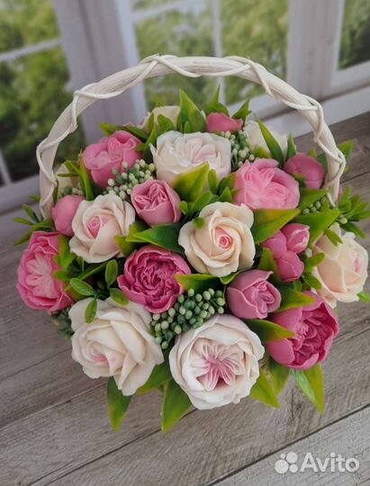 Букет цветы из мыла