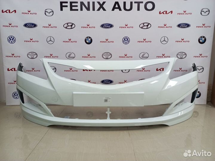 Бампер передний Hyundai Solaris 14-17 Белый