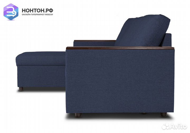 Диван угловой дельфин Тайлер синий