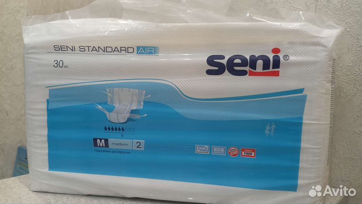 Памперсы для взрослых seni m 30шт