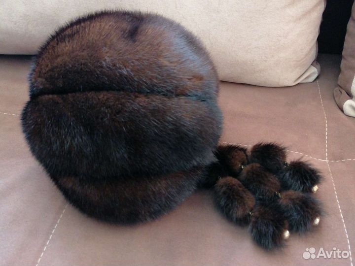 Шапка норковая женская