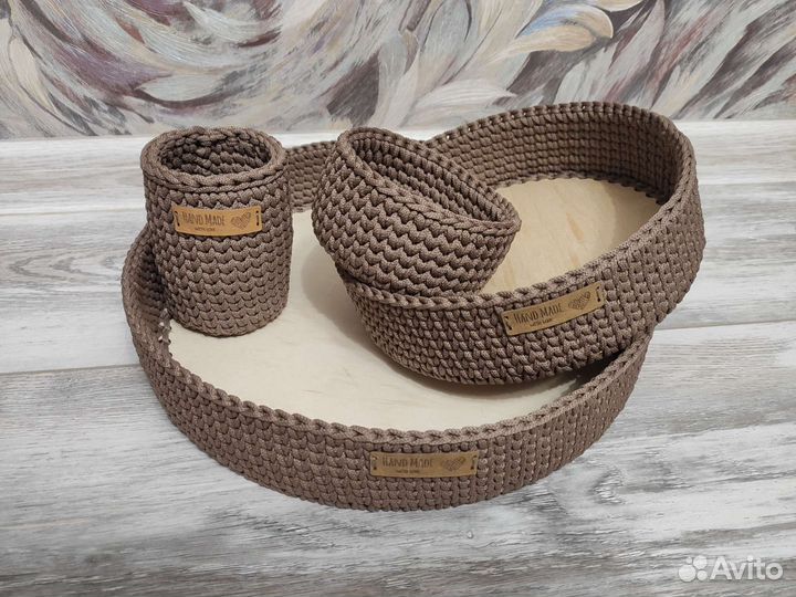 Декоративный поднос, корзина,стаканчик, конфетница