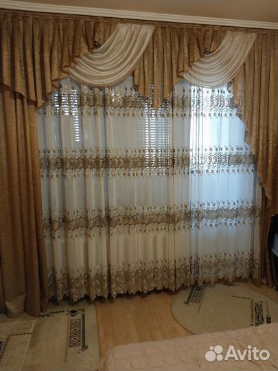 Шторы с ламбрекеном бу