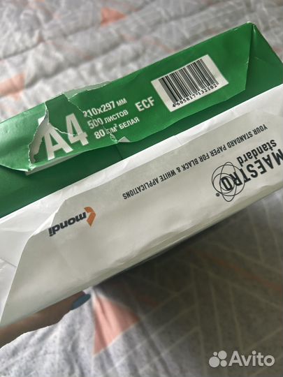 3 пачки новой бумаги А 4