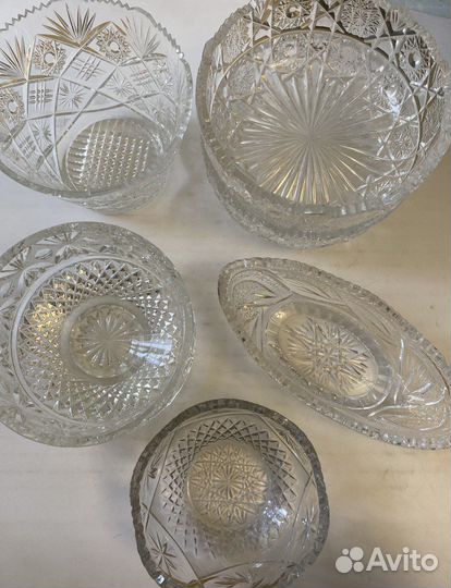 Хрусталь СССР Вазы стаканы рюмки