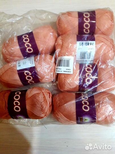 Пряжа для вязания хлопок коко