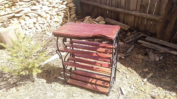 Кованая полка для обуви в прихожую