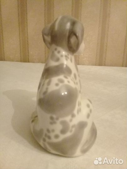 Фарфоровая статуэтка Щенок дога, лфз