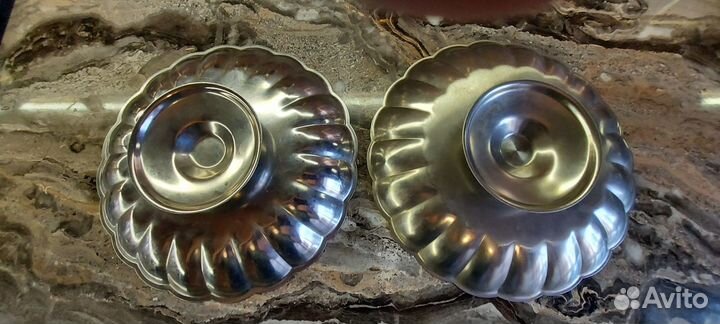 Посуда нерж СССР ваза масленка менажница