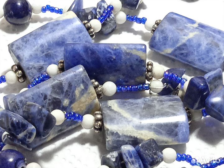 Бусы и серьги из лазурита, СССР