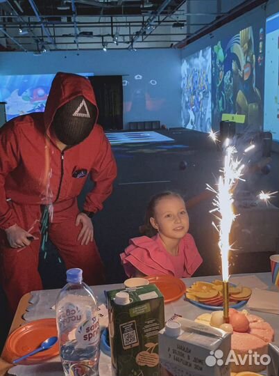 Организация детских праздников. Игра в кальмара