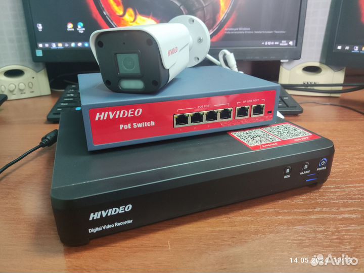 Комплект видеонаблюдения IP POE 9 каналов 4K