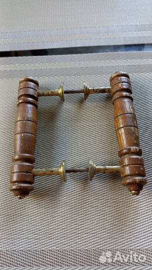 Ручки дверные.Дверные ручки, латунь, дерево