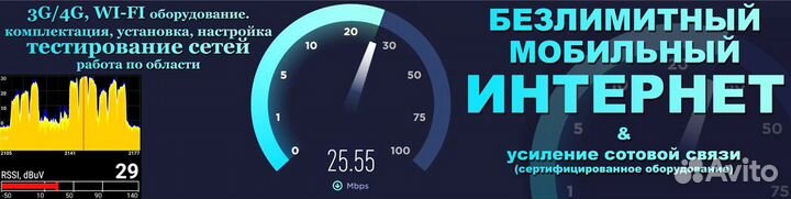 Безлимитный интернет 3G/4G/LTE в частный дом