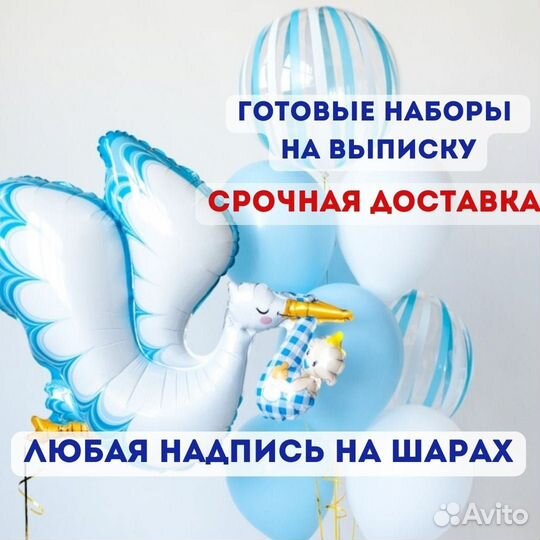 Воздушные шары на Выписку Гелиевые шары Шарики