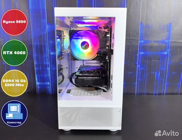 Системный блок AMD5600-RTX4060-16DDR4-JUO43065-A520