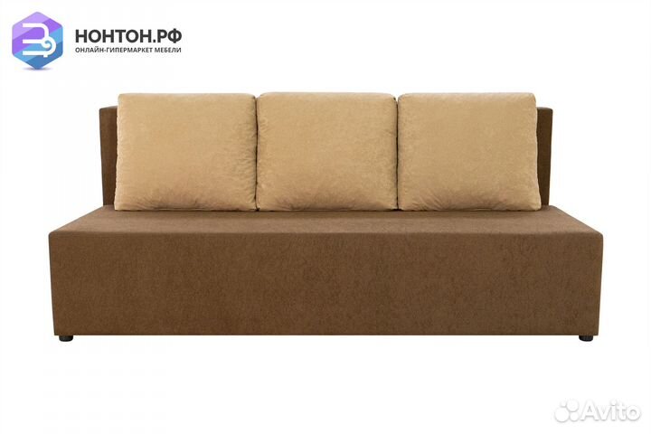 Диван еврокнижка Нексус коричнево-бежевый