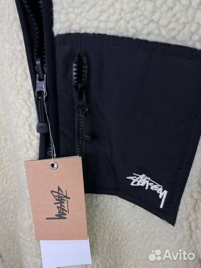 Джинсовая куртка шерпа Stussy