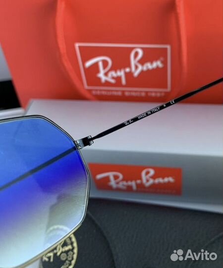 Очки ray ban octagonal пепельные