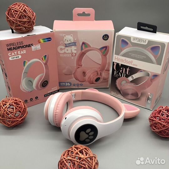 Беспроводные наушники с ушками (новые)