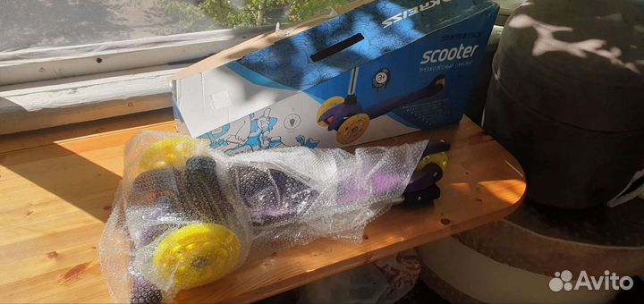 Самокат детский трехколесный новый