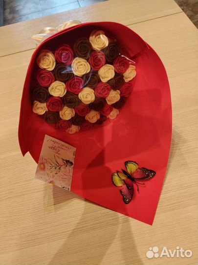 Шоколадный букет, цветы, сладкий подарок