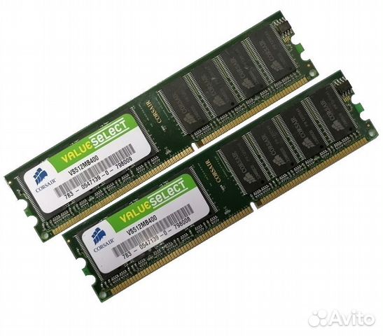 Б/у озу Dimm 1Gb PC-3200(400) DDR Corsair vs512mb4