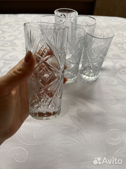 Стаканы для напитков хрусталь